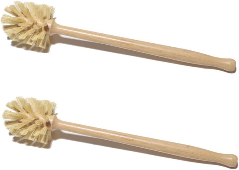 Beechwood Toilet Brush with Sisal Bristles 2 Pack