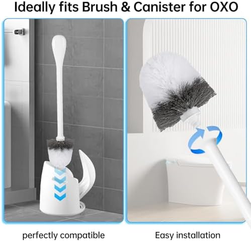 TEITEAI 2 Pack Toilet Brush Replacement Heads for OXO