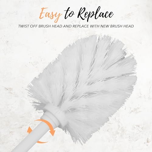 Autumn Alley Toilet Bowl Brush Head Replacement - Durable Stiff Bristles