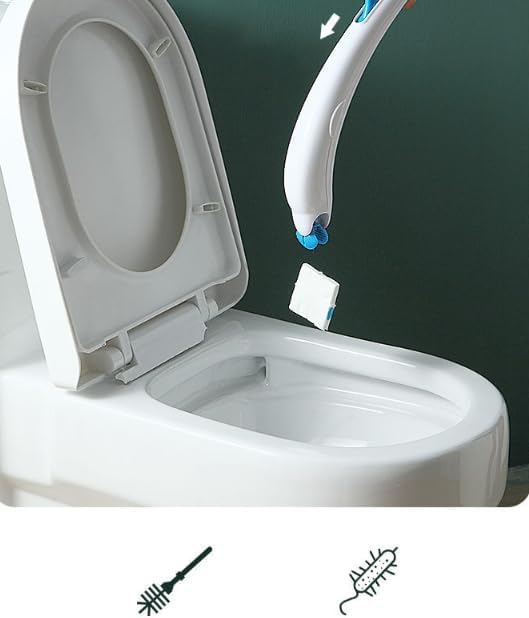 Dyna-Living Toilet Bowl Brush Without Holder - Space Saving Ergonomic