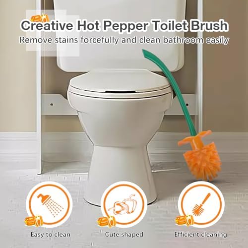 ADNIKIA Bell Pepper Toilet Brush with Holder