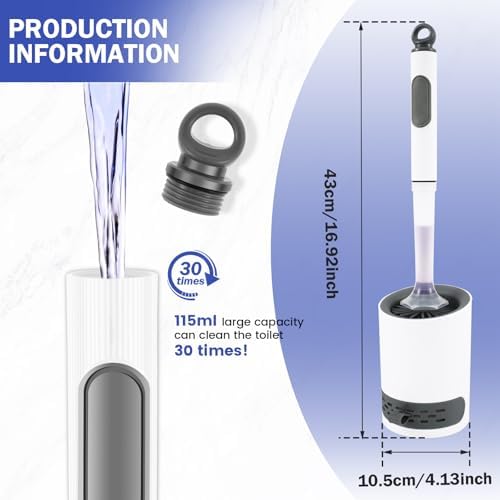 ZFLYCANP Toilet Brush Set with Detergent Dispenser 1