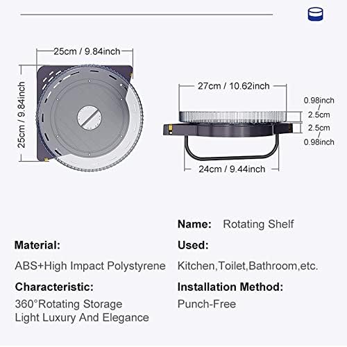 ANNBKA Purple 1-Layer Rotating Shower Caddy