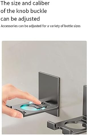 Adjustable Wall-Mounted Shampoo Bottle Holder