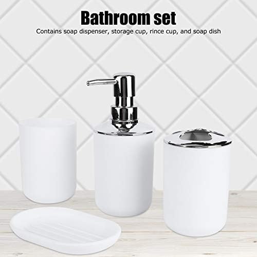 Kuuleyn 4Pcs Bathroom Accessory Set White