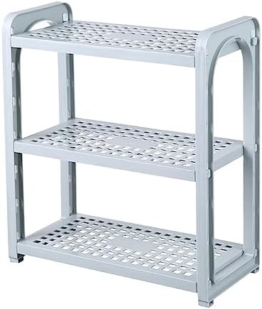 Typutomi 3 Tier Adjustable Plastic Shelf Organizer