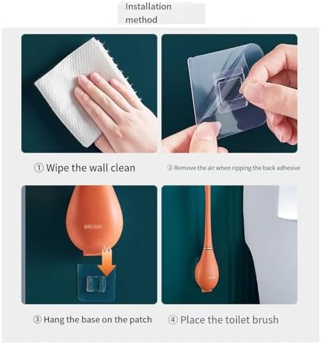 2025 Flexible Silicone Toilet Brush Set with Holder