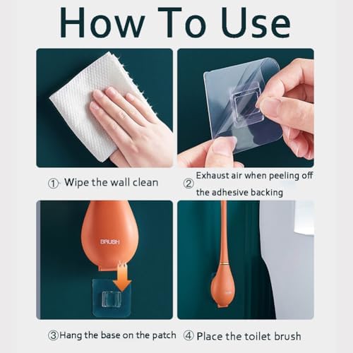 Dubnat Lekxagabo Silicone Toilet Brush Set