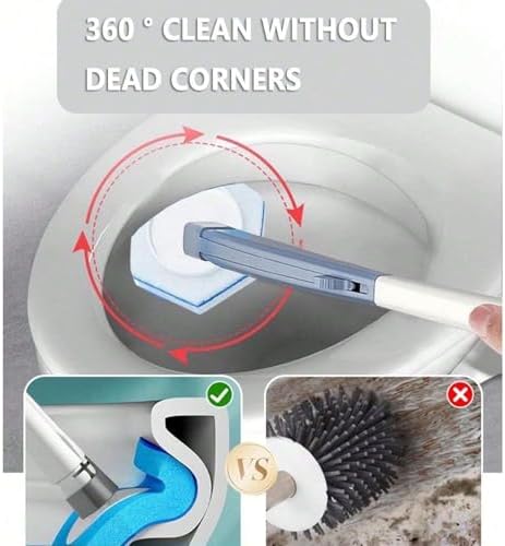 60 Count Disposable Toilet Brush Refill Set