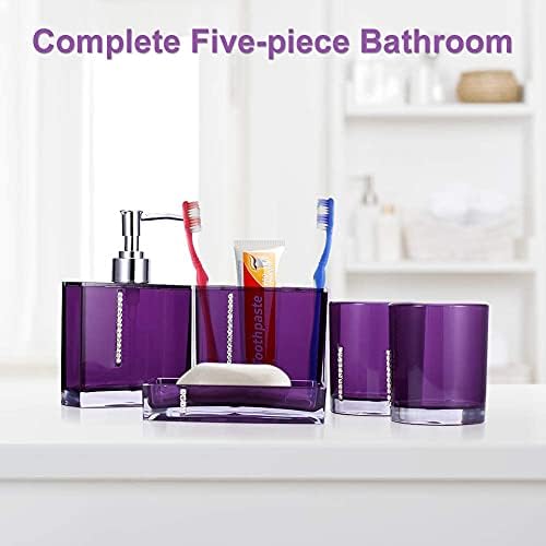 Greensen 5 Pcs Acrylic Bathroom Accessories Set