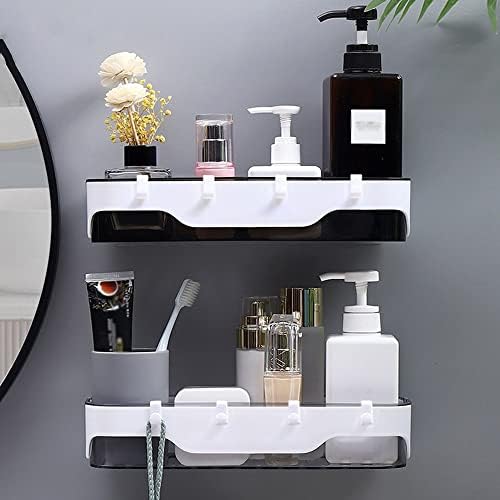 ANNBKA Wall-Mounted Shower Caddy with Hooks and Drainage 1