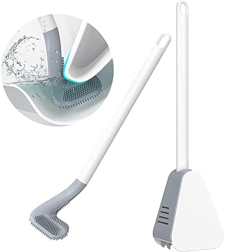 WinCheer Toilet Brush and Holder Set with 360 Deep Cleaning
