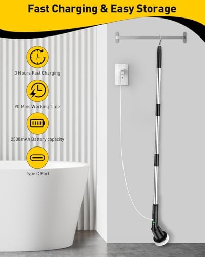 Electric Spin Scrubber with IPX7 Waterproof 3 Speeds