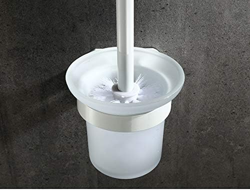 LUDSUY Space Aluminum Black Toilet Brush Set