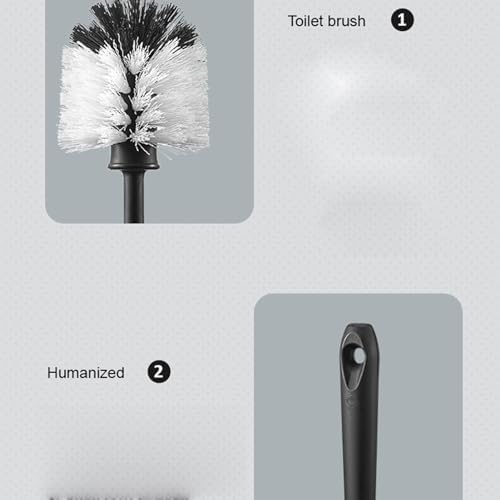 Vansza Toilet Brush Set with Long Handle and Drip-Proof Holder 1