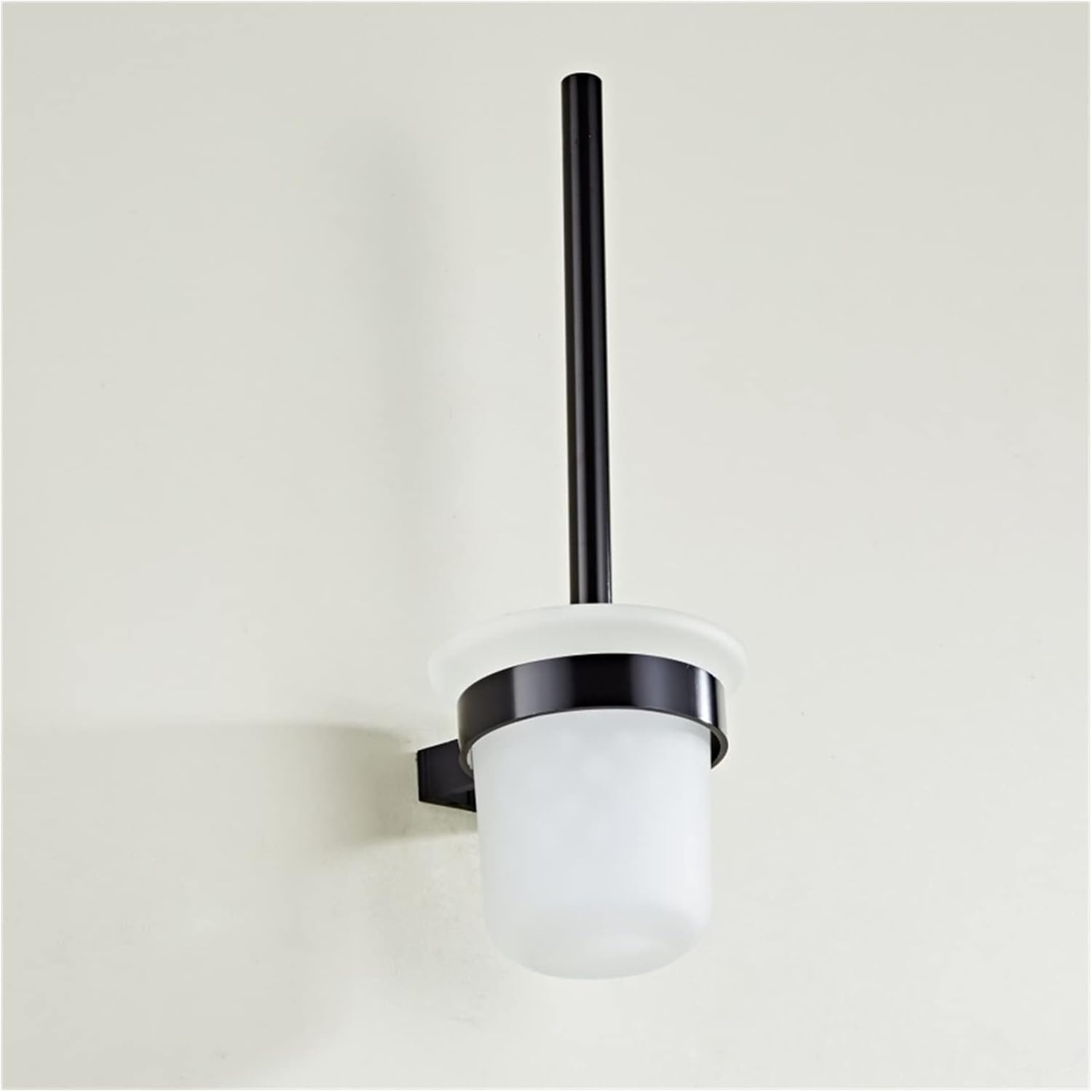 INPETS Black Space Aluminum Toilet Brush Holder