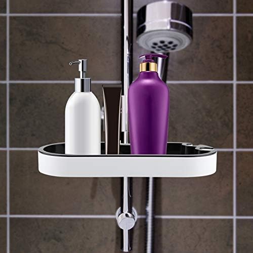 Adjustable Shower Caddy Shelf with Soap Dish Holder