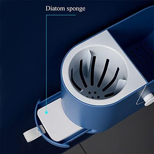 Toilet Brush with Holder Set - Soft TPR Silicone Head
