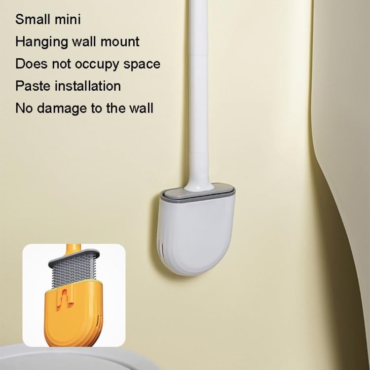 Soft Rubber Toilet Brush with Clamp - Deep Cleaning