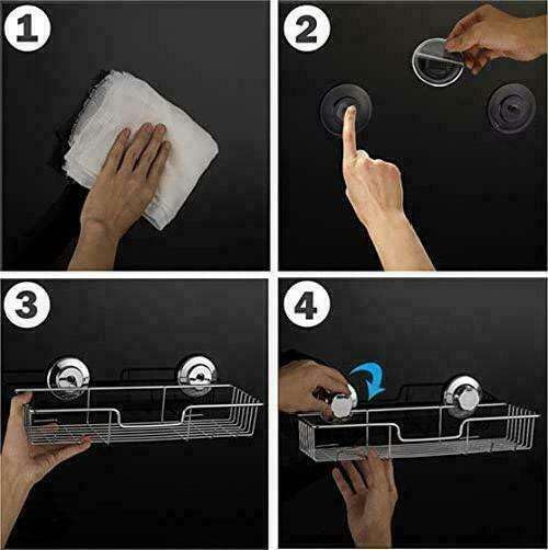 FINANCIALLY LIT LKOP Shower Caddy with Suction Cups
