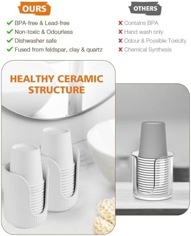 Zesijuna Large Dish Rack with Vertical Stripes