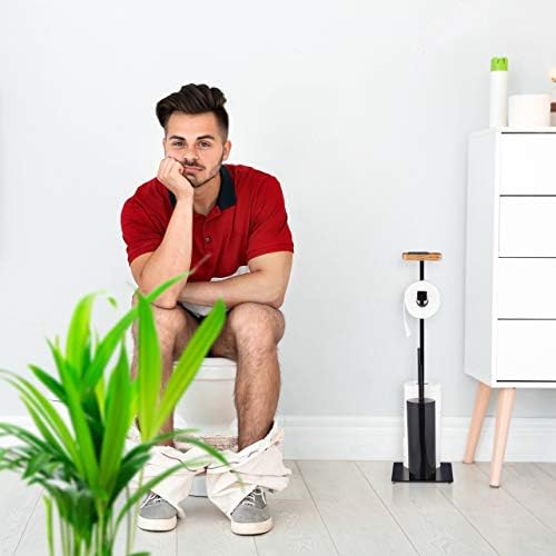 Relaxdays Toilet Brush Set with Paper Holder and Storage