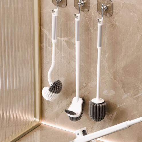 Double-Headed Toilet Brush with Wall Mount