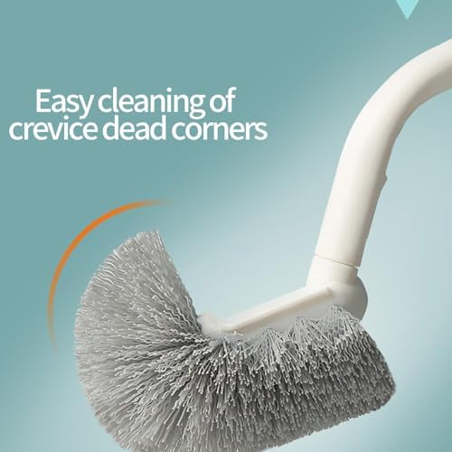 Durable Toilet Bowl Brush with Curved Head for Thorough Cleaning
