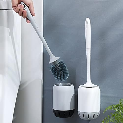 Toilet Brush Set with Soft Hair and Long Handle
