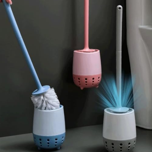 ABS Toilet Brushes with Ventilated Holder Pink 1