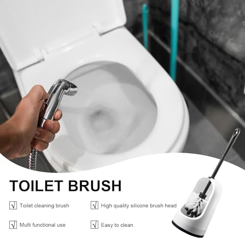 Annewi Toilet Brush Set with Wall Mount Holder