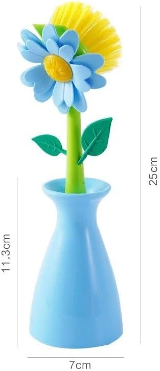 Flower Kitchen Washing Brushes and Stands Set of 3 1