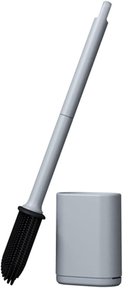 wudulux Flexible Silicone Toilet Brush with Holder Set 1