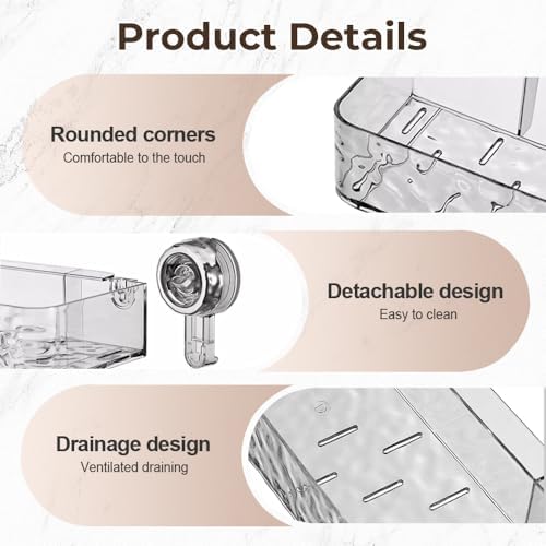 Foxiod Suction Cup Shower Caddy Black 1 PCS