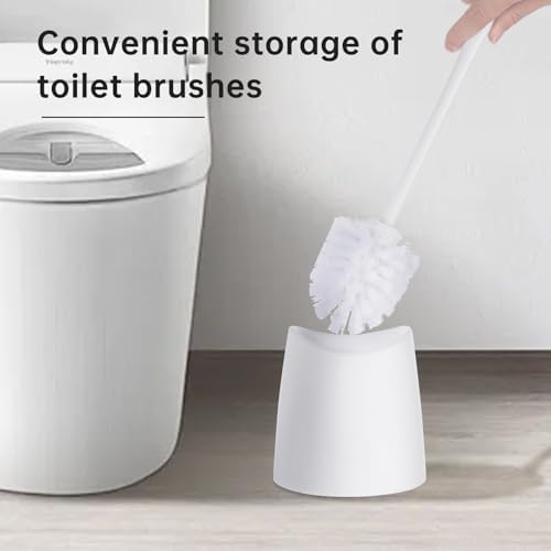 White Toilet Brush Holder for Space-Saving Storage