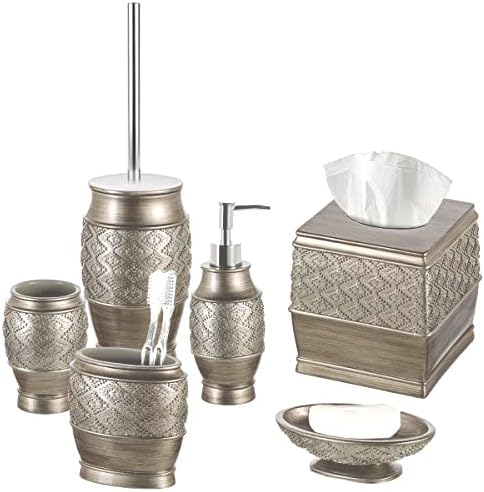 Creative Scents Dublin Silver Toilet Brush Set