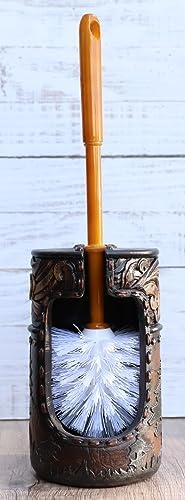 Ebros Gift Western Cowboy Toilet Brush Holder Set