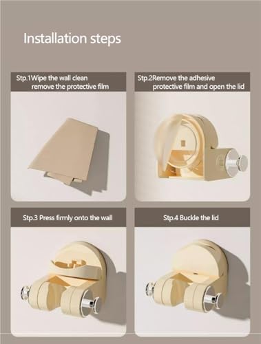 Smilamo Suction Cup Shower Rack - Adjustable Damp-Resistant No Drilling