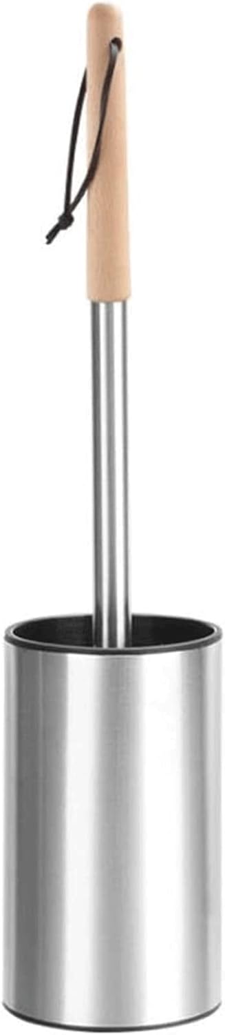 Chrome Wooden Handle Toilet Bowl Brush
