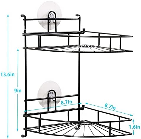 FINANCIALLY LIT LKOP 2 Shelf Metal Shower Corner Organizer