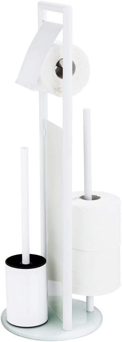 WENKO Ravina 3-in-1 Toilet Brush and Paper Holder