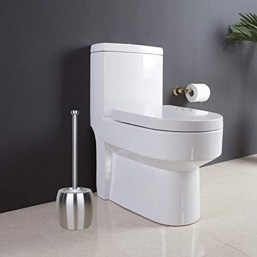 ROLTIN Toilet Brush with Holder and Silicone Scrubber
