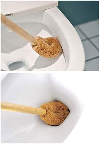Natural Coconut Fiber Toilet Brush with Wooden Handle