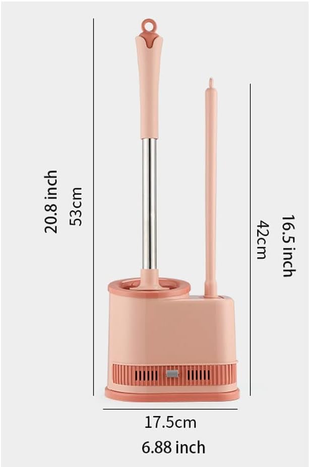 KAAZEE Toilet Brush Holder Set with No-Slip Handle and Flexible Bristles 1