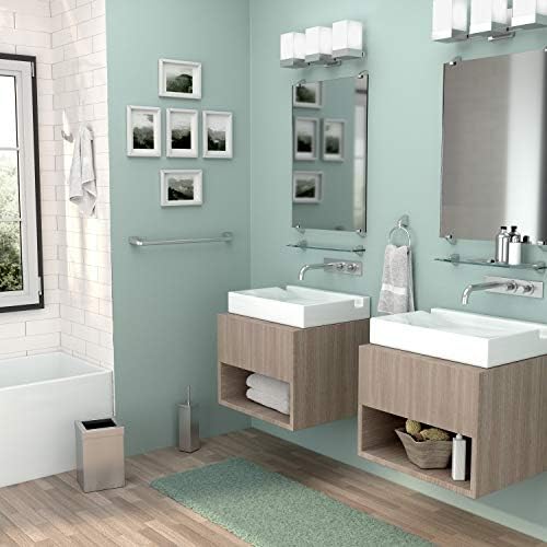 Gatco 1489 Square Toilet Brush Holder Satin Nickel 1