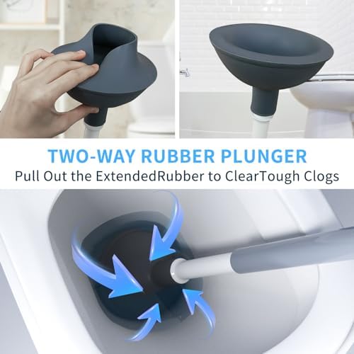 Mynclorix Toilet Brush and Plunger Set with Holder 1