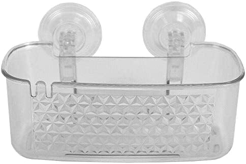 FINANCIALLY LIT LKOP Clear Cubic Shower Caddy with Suction Cups