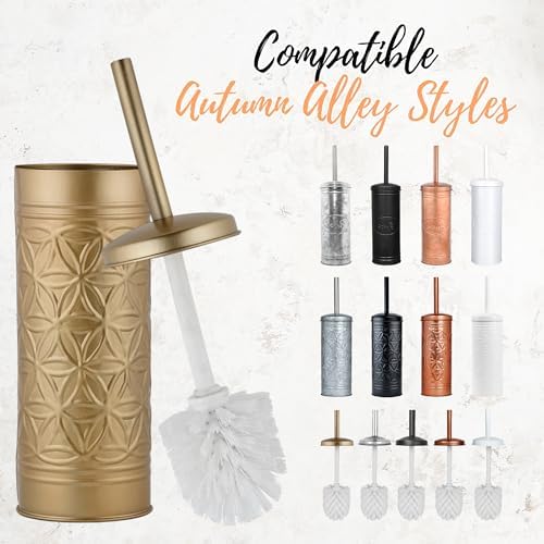 Autumn Alley Toilet Bowl Brush Head Replacement - Durable Stiff Bristles