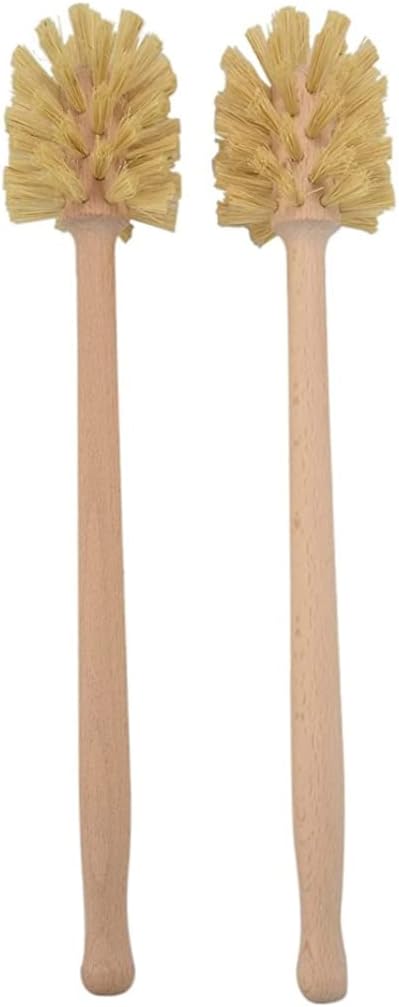 Beechwood Toilet Brush with Sisal Bristles 2 Pack