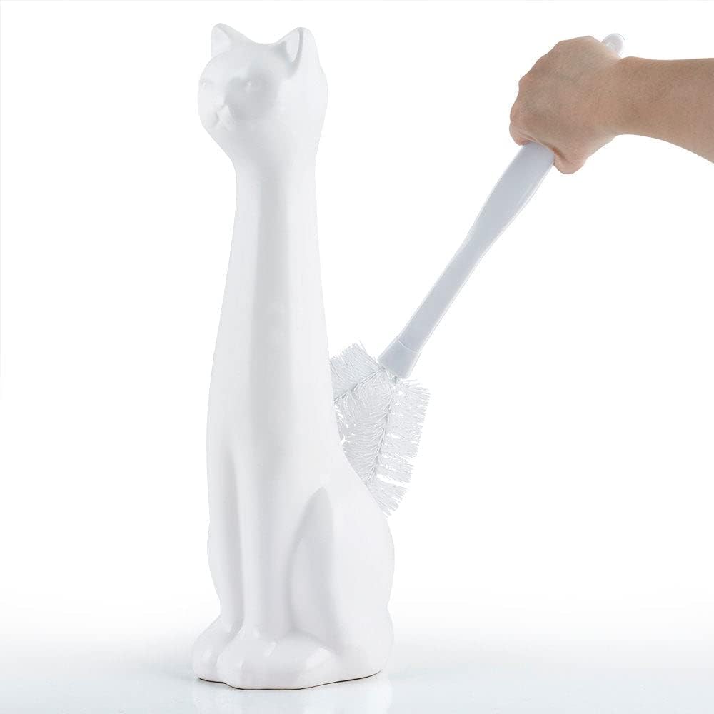 Allure Home Creation Cat Toilet Brush Holder 3-Piece Set